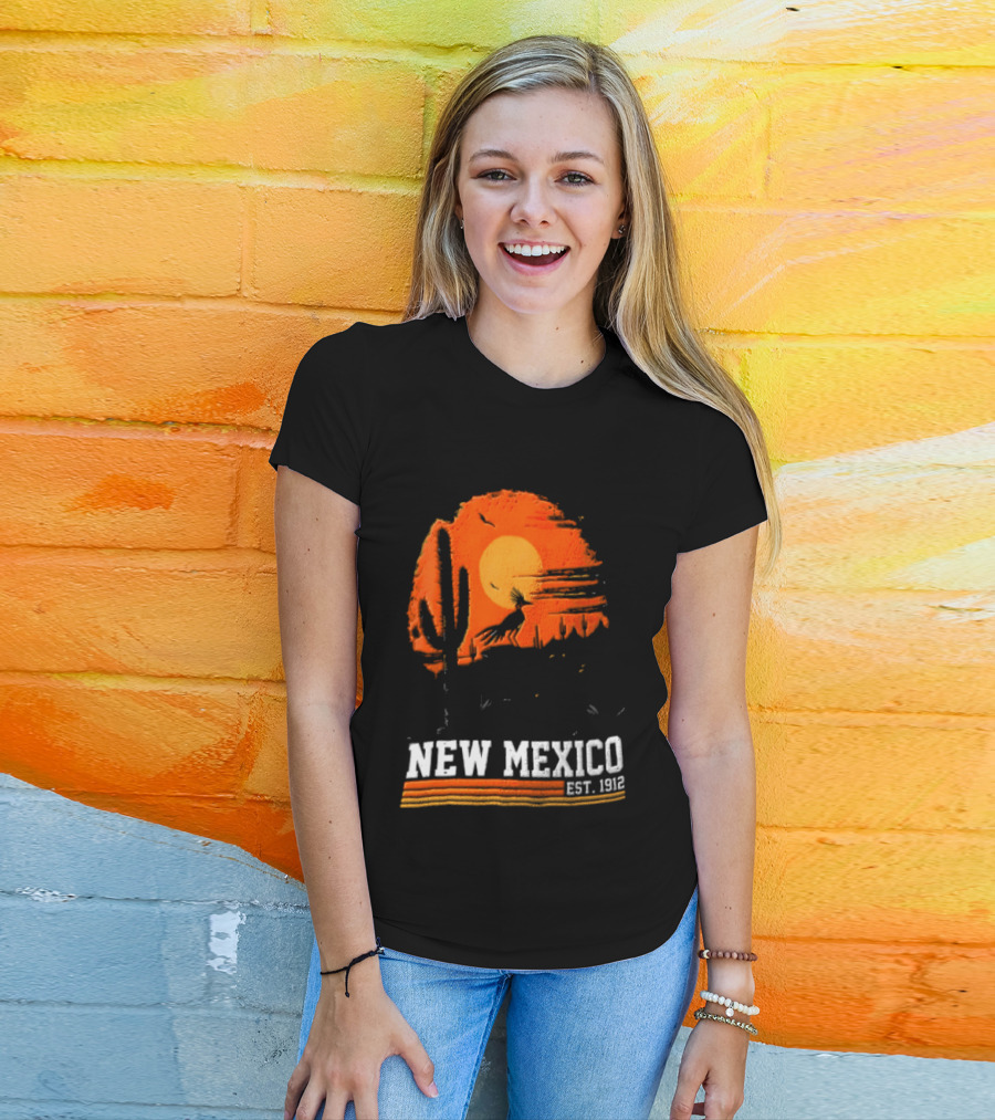 New Mexico Cactus Desert Vibes Est. 1912 Sun T-Shirt