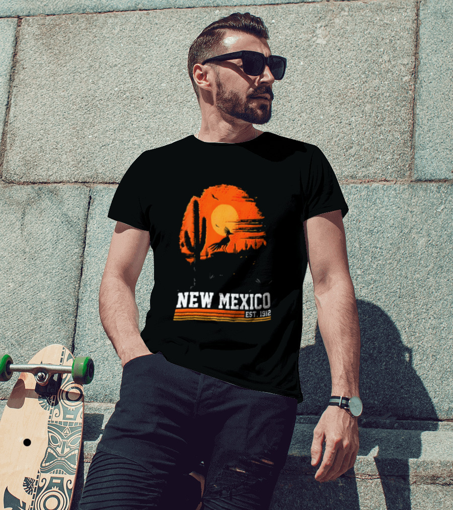 New Mexico Cactus Desert Vibes Est. 1912 Sun T-Shirt