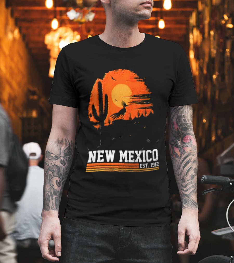 New Mexico Cactus Desert Vibes Est. 1912 Sun T-Shirt
