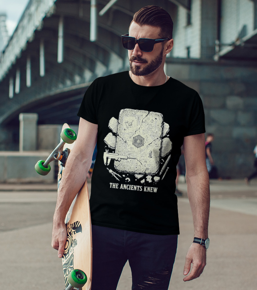 The Ancients Knew Ancient Technology Archaeology Symbols And Tools T-Shirt