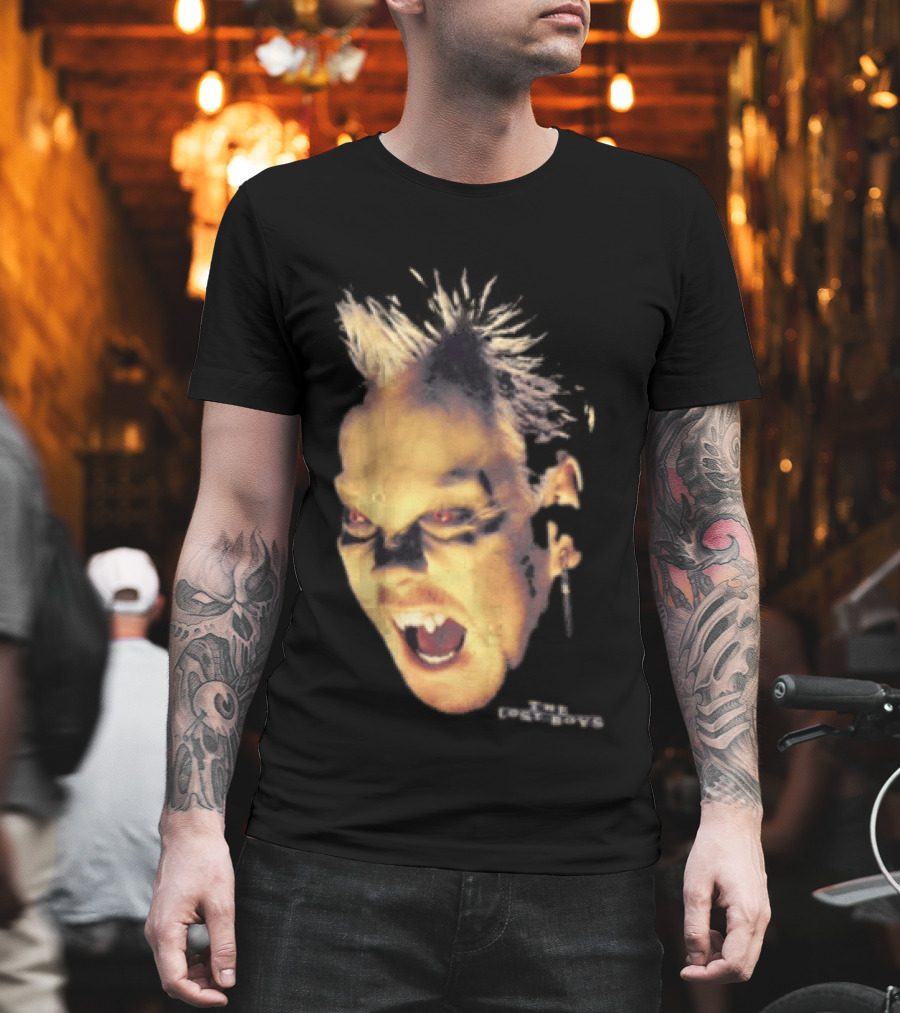 The Lost Boys David Vampire Face Silver Bullet Earring T-Shirt