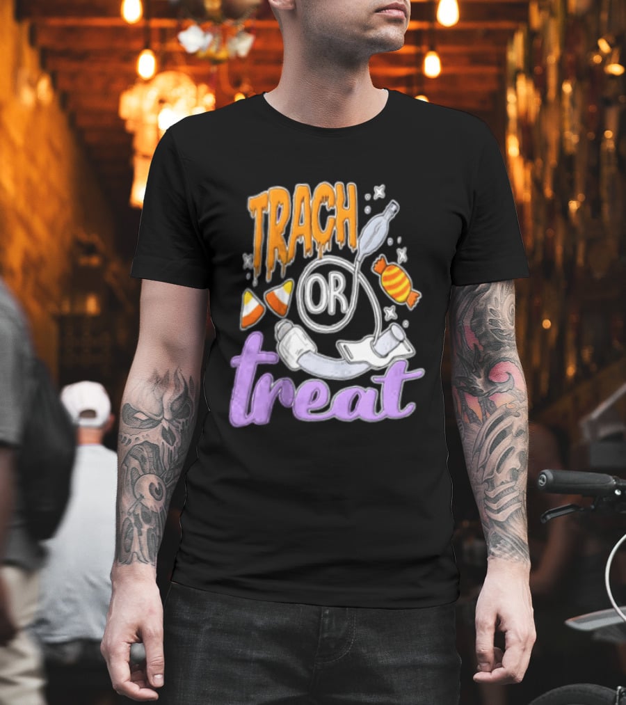 Trach Or Treat Halloween Tracheostomy Medical Candy T-Shirt