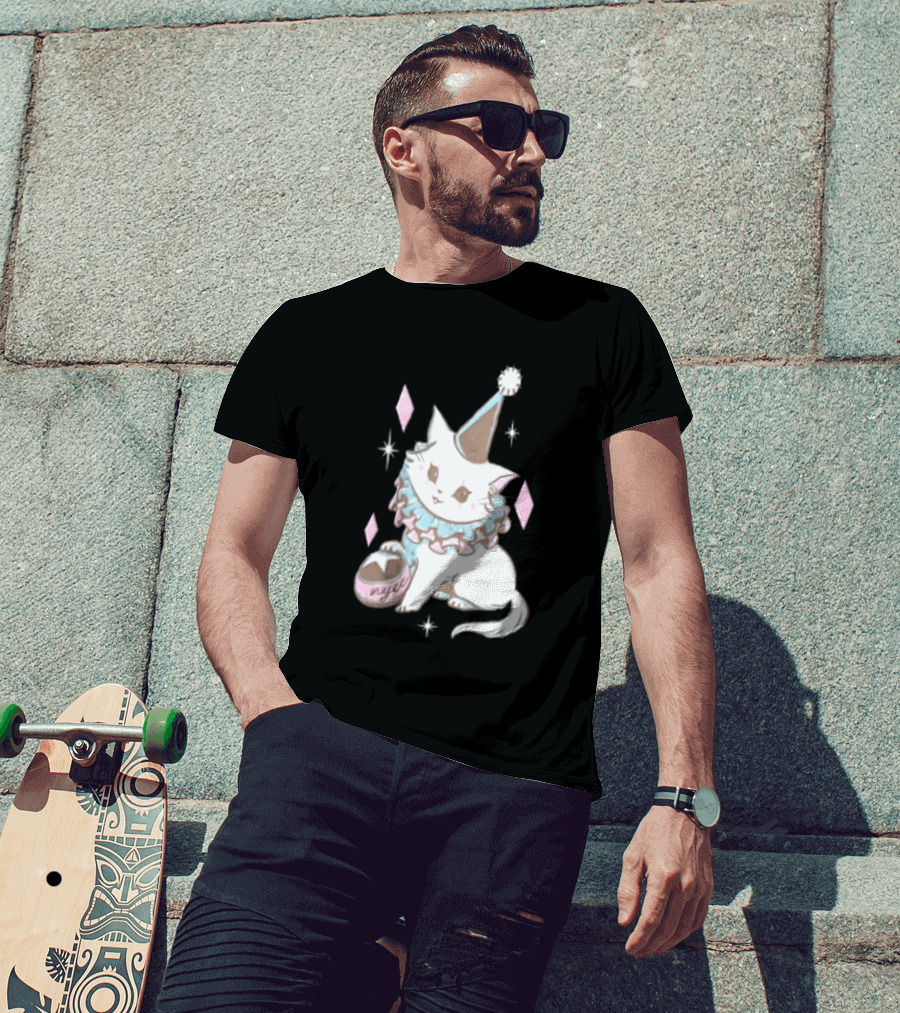 Popverse Superfans NYCC 2026 Mock Neck Cat Clown Nyeee T-Shirt