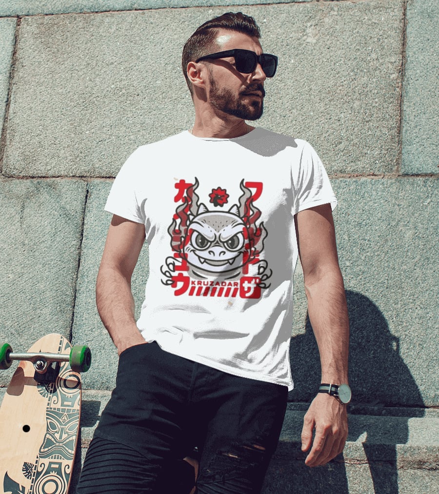Kruzadar Kaiju Fred Red Anime Monster Japanese T-Shirt