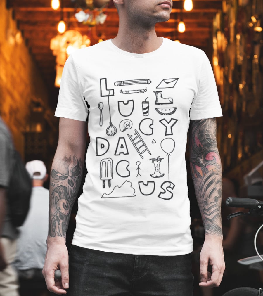 Lucy Dacus Fun Stuff Balloon Ice Cream Stick Figure Playful T-Shirt