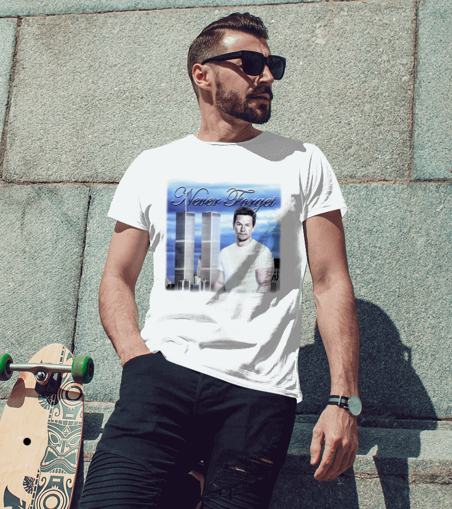 Never Forget Twin Towers Mark Wahlberg T-Shirt