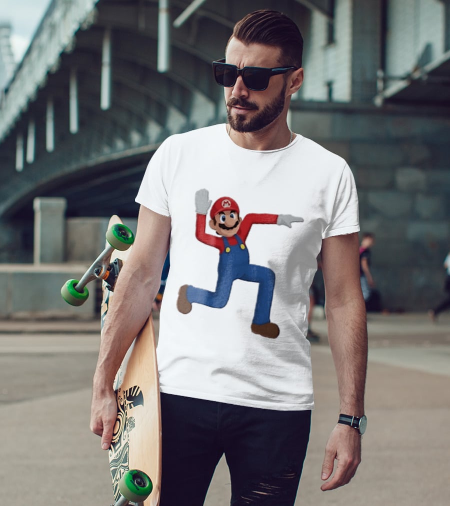 Super Mario Plumber Bent Arms And Legs Pose T-Shirt
