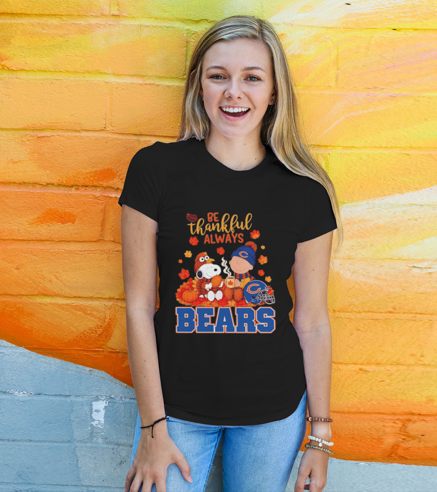 Be Thankful Always Snoopy And Charlie Brown Bears T-Shirt