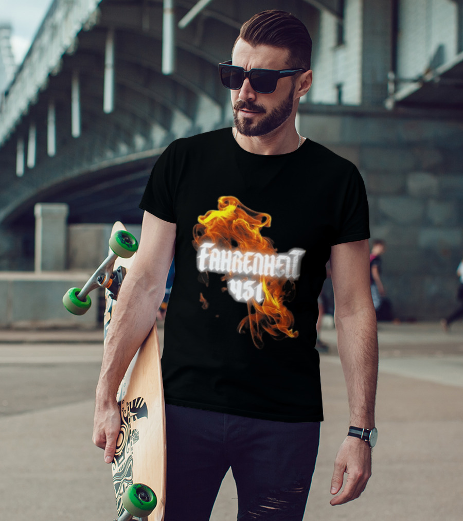 Fahrenheit 451 I'm With The Banned Books World Tour 2026 Flames T-Shirt