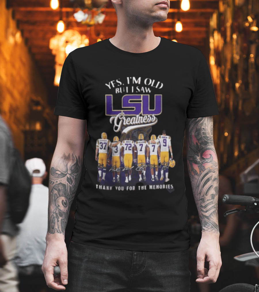 LSU Greatness Thank You For The Memories Football Legends Reunion T-Shirt
