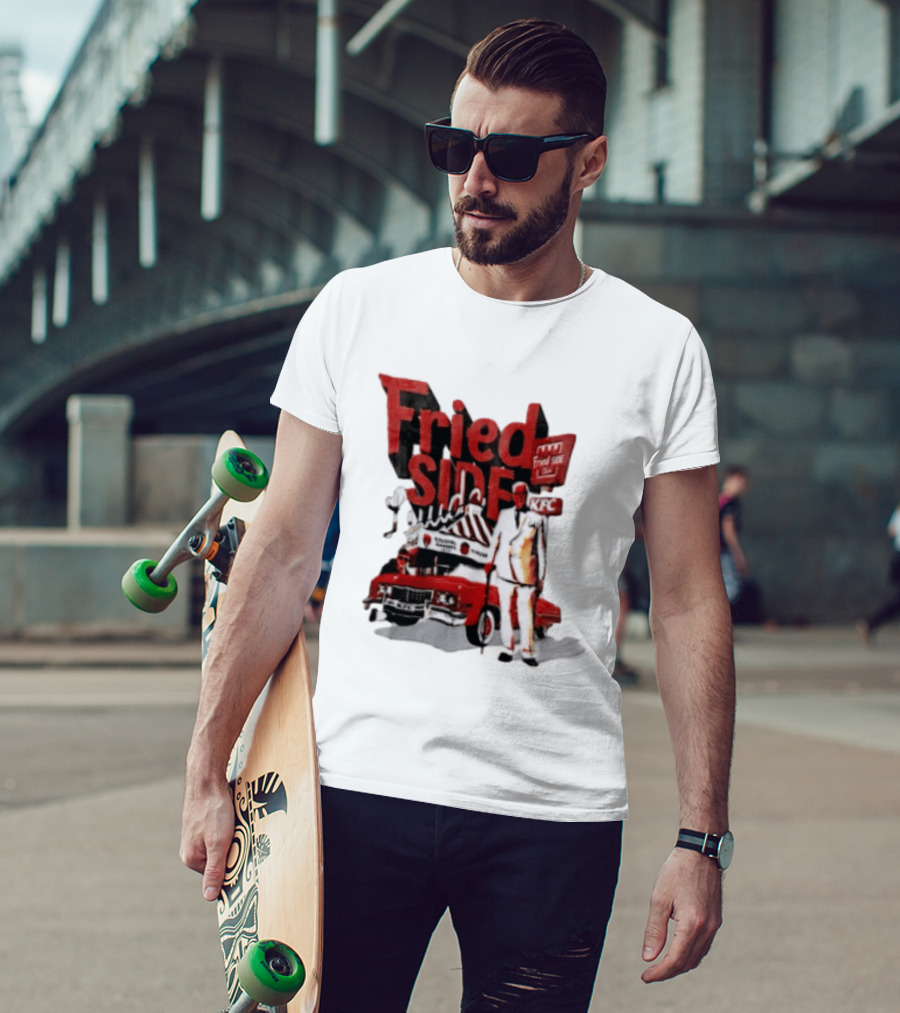 Fried Side Club KFC Colonel Sanders Kentucky Fried Luude Car T-Shirt