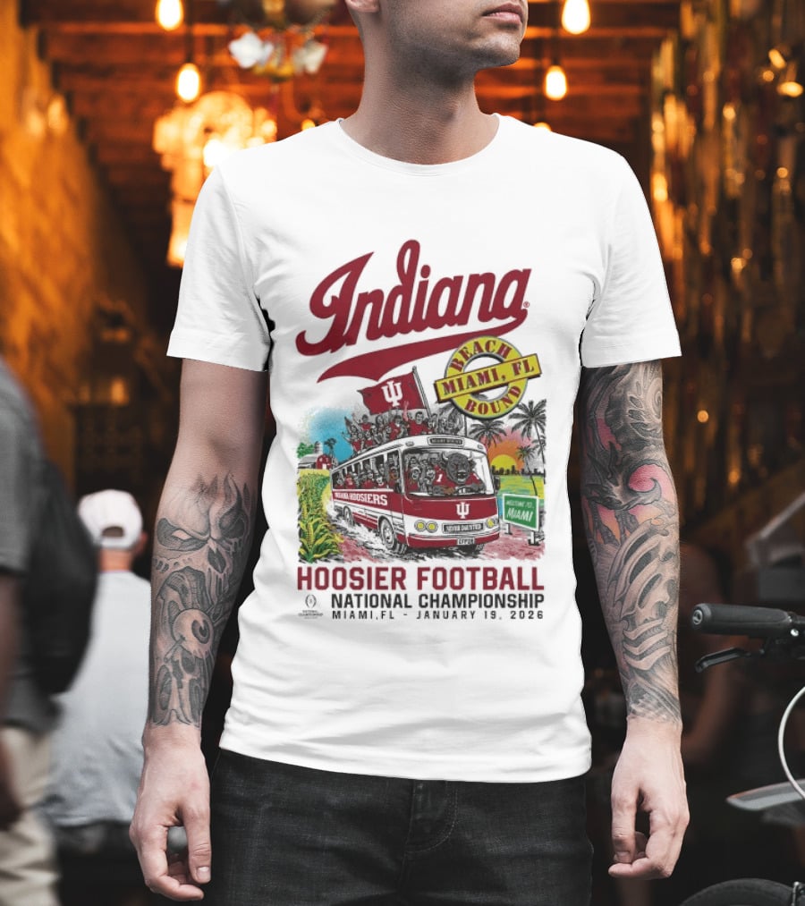 Indiana Hoosiers Football National Championship Beach Bound Miami FL January 2026 T-Shirt