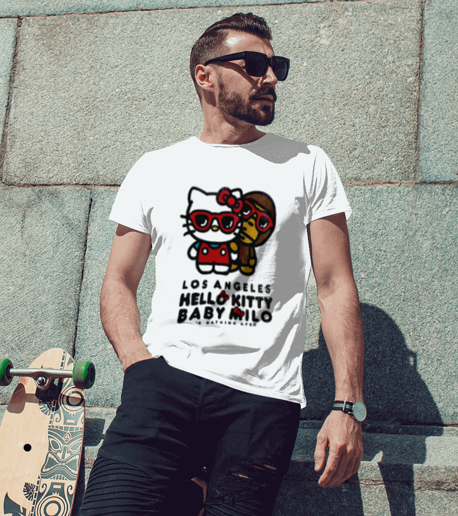 Los Angeles Hello Kitty Baby Milo A Bathing Ape Collaboration T-Shirt