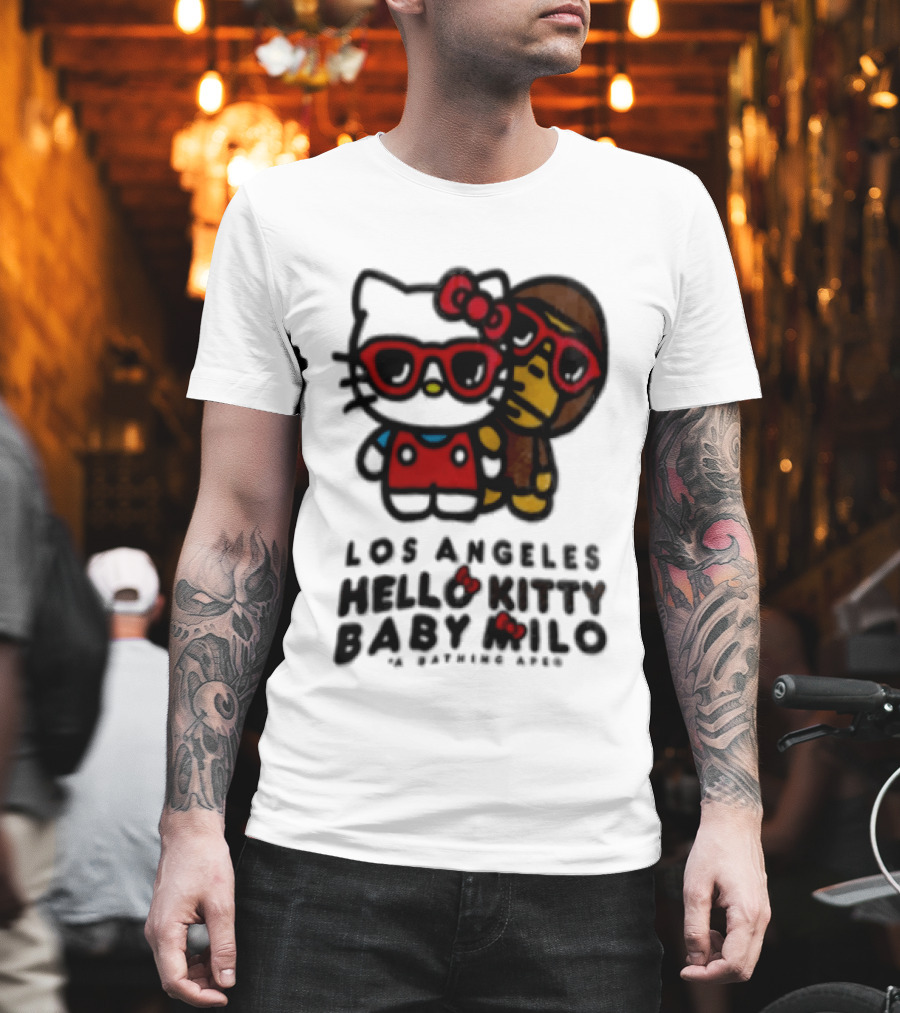 Los Angeles Hello Kitty Baby Milo A Bathing Ape Collaboration T-Shirt