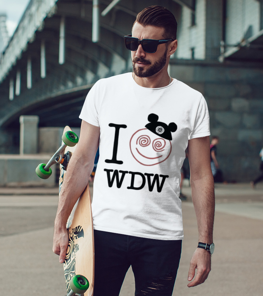 I Love WDW Smiley Face With Mouse Ears Lostbrostradingco T-Shirt