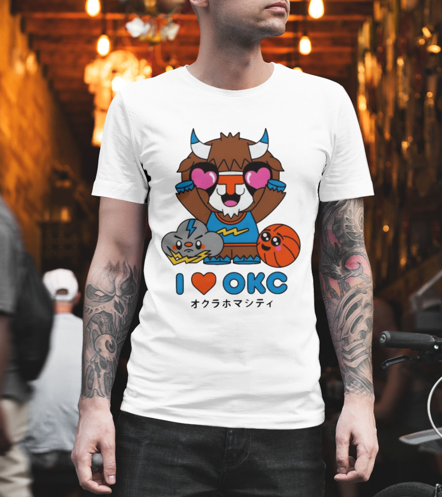 Oklahoma City Thunder Love OKC Basketball Thunderbolt T-Shirt