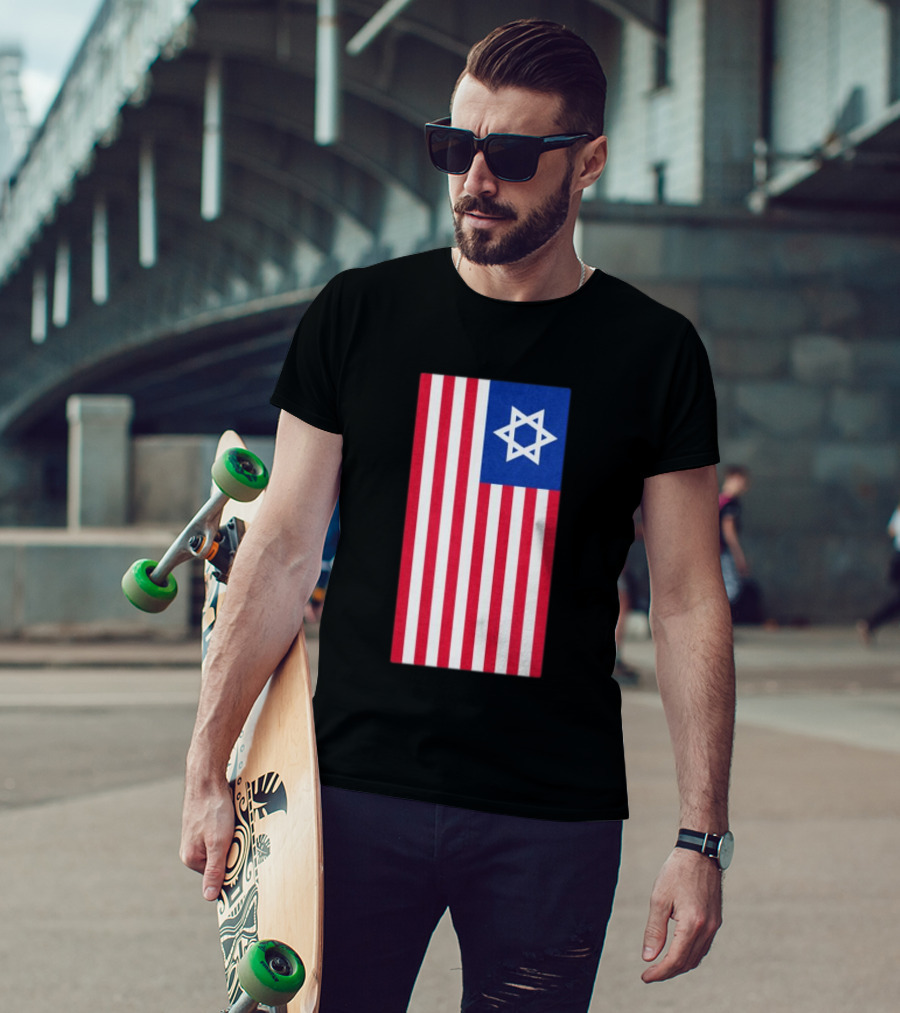 Hyde Force Store Very Serious Marine Casualty USA Israel Flag T-Shirt