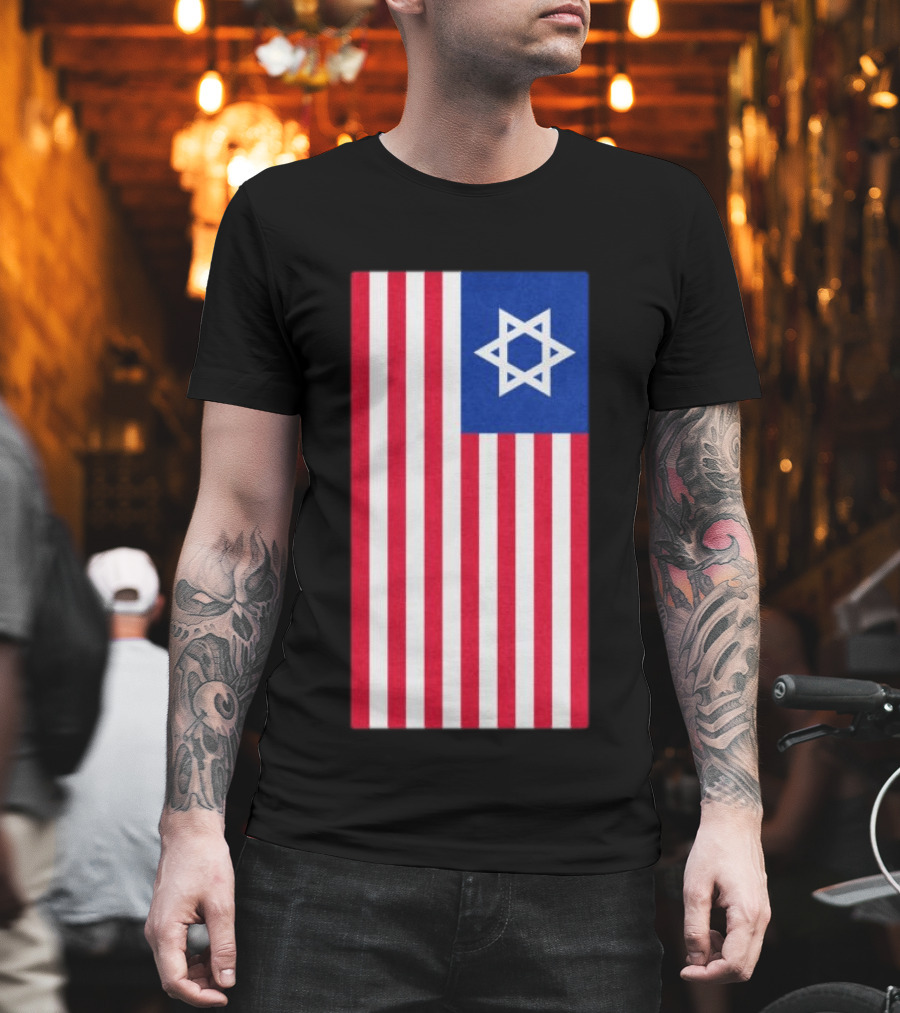Hyde Force Store Very Serious Marine Casualty USA Israel Flag T-Shirt