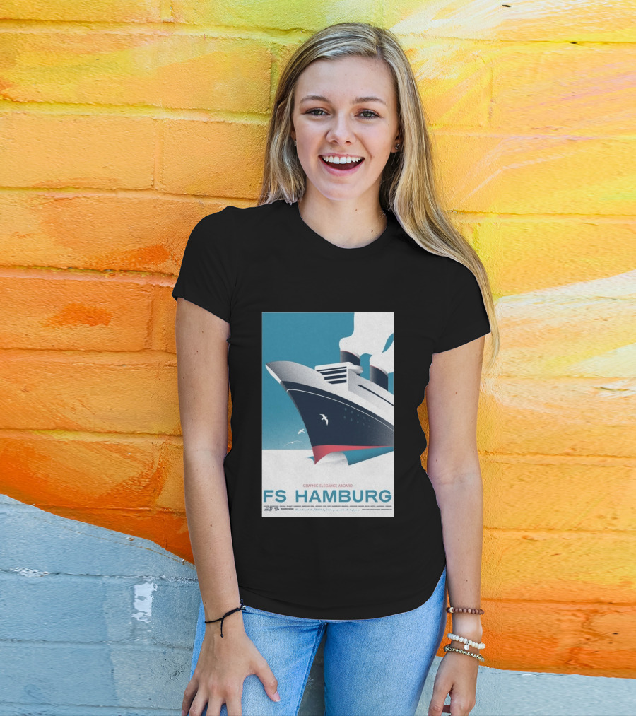 FS Hamburg Graphic Elegance Aboard Travel Maritime T-Shirt