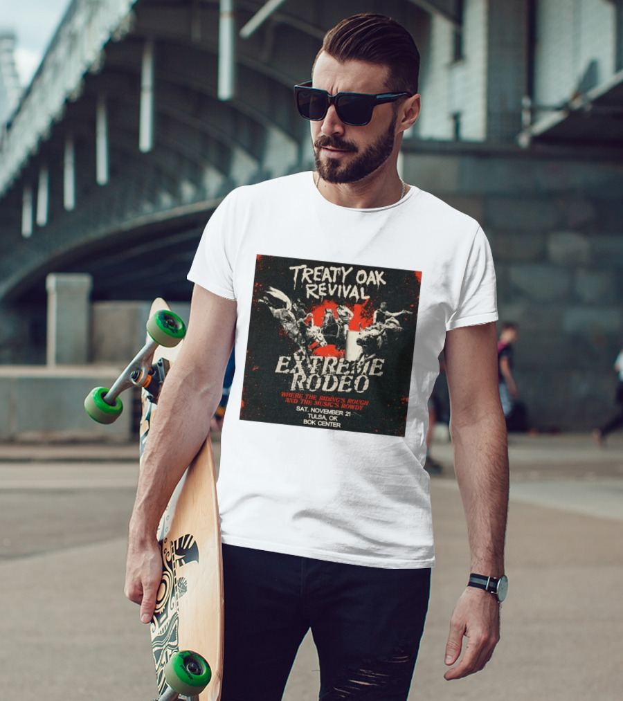 Treaty Oak Revival Extreme Rodeo Tulsa OK November 21 Bok Center Event T-Shirt