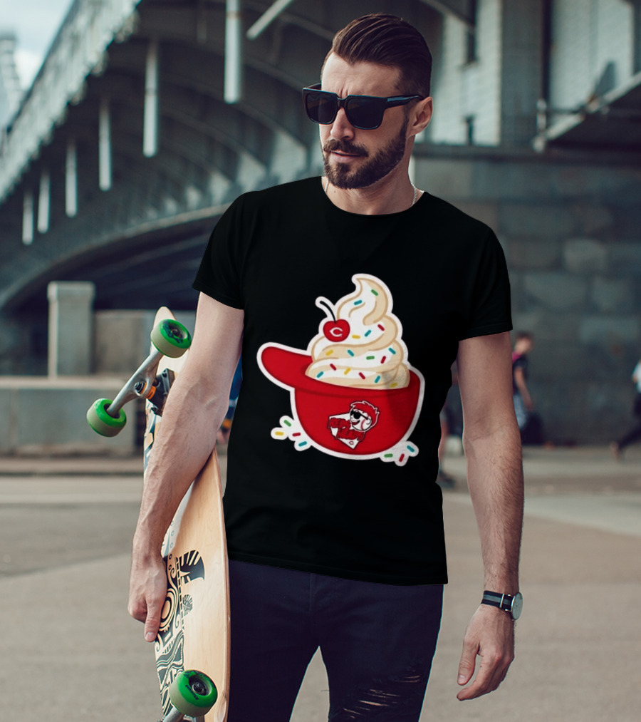 2026 Reds Heads Extra Innings Ice Cream Baseball Cap T-Shirt