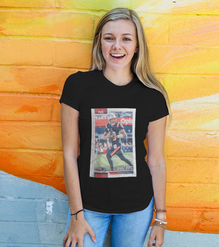2026 Topps Football NE Drake Maye Quarterback Patriots T-Shirt