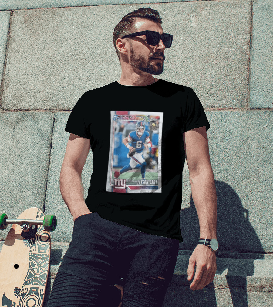 2026 Topps Future Stars Jaxson Dart New York Giants Quarterback T-Shirt