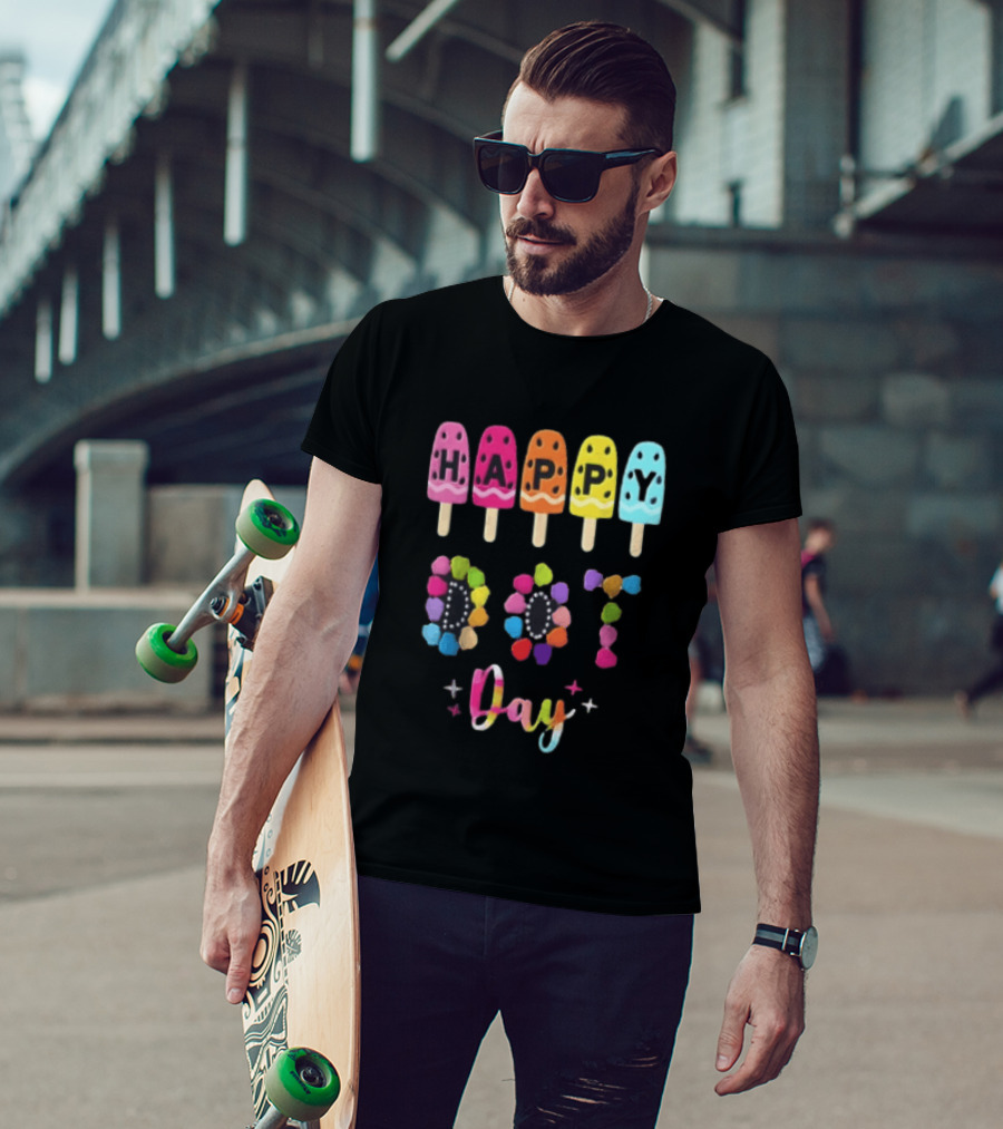 Happy Dot Day Popsicle Colorful Celebration T-Shirt