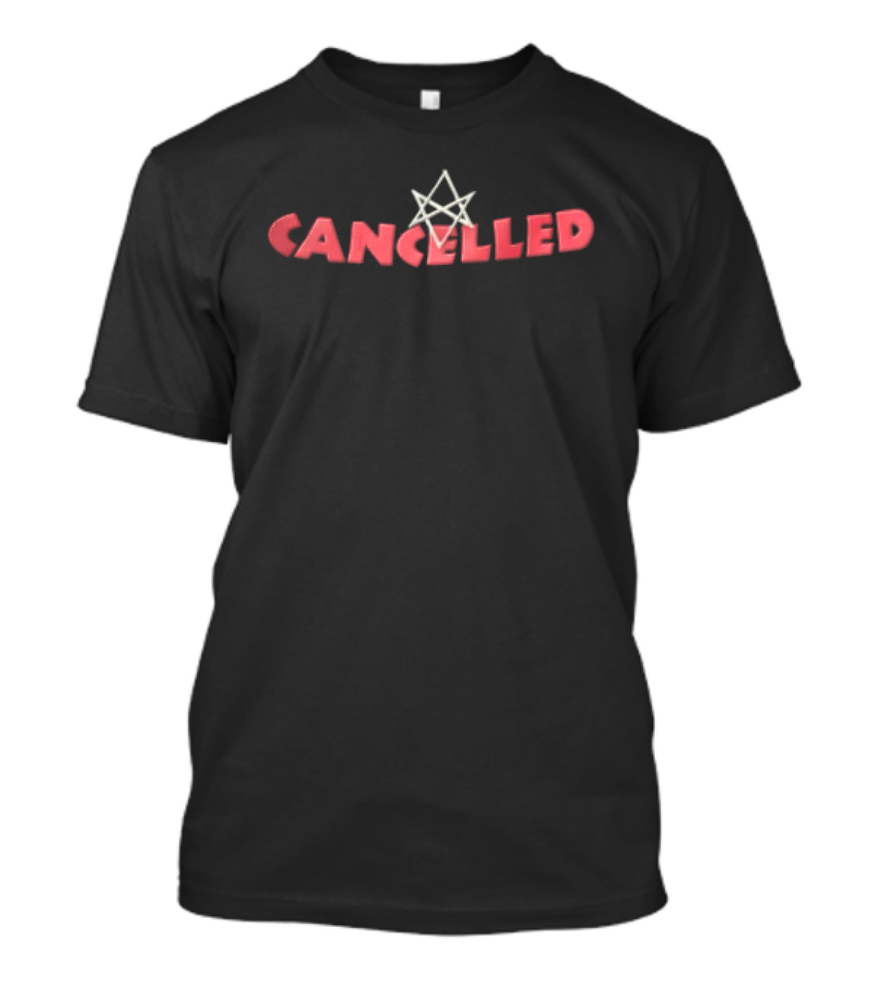 Cancelled Red Unicursal Hexagram Silver Star T-Shirt