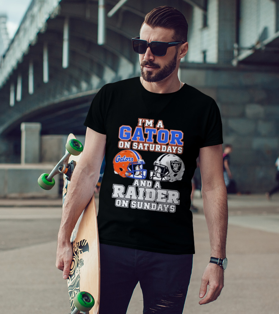 Gator Football Saturdays Raider Football Sundays T-Shirt