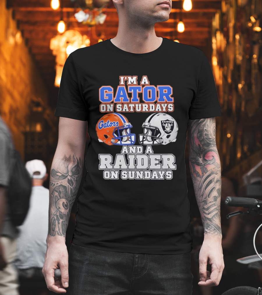 Gator Football Saturdays Raider Football Sundays T-Shirt