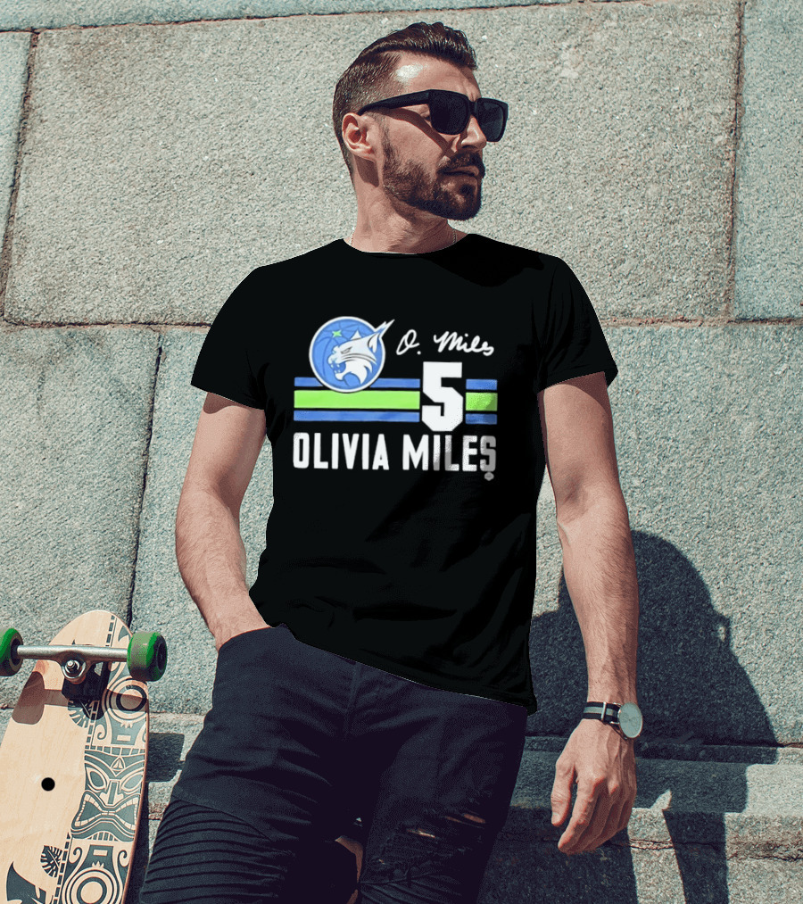 Minnesota Lynx Olivia Miles 5 WNBA Basketball Fan Gear T-Shirt