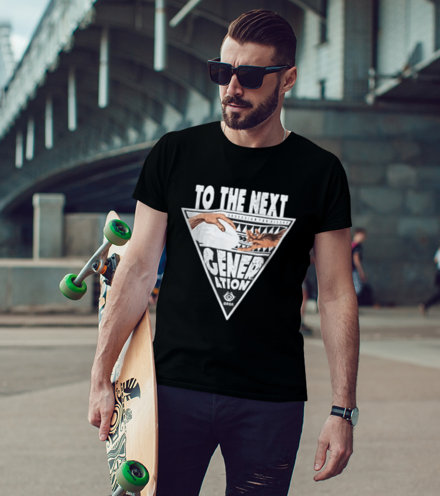 Qaqa To The Next Generation Passing Rugby Ball Inverted Triangle Distressed T-Shirt