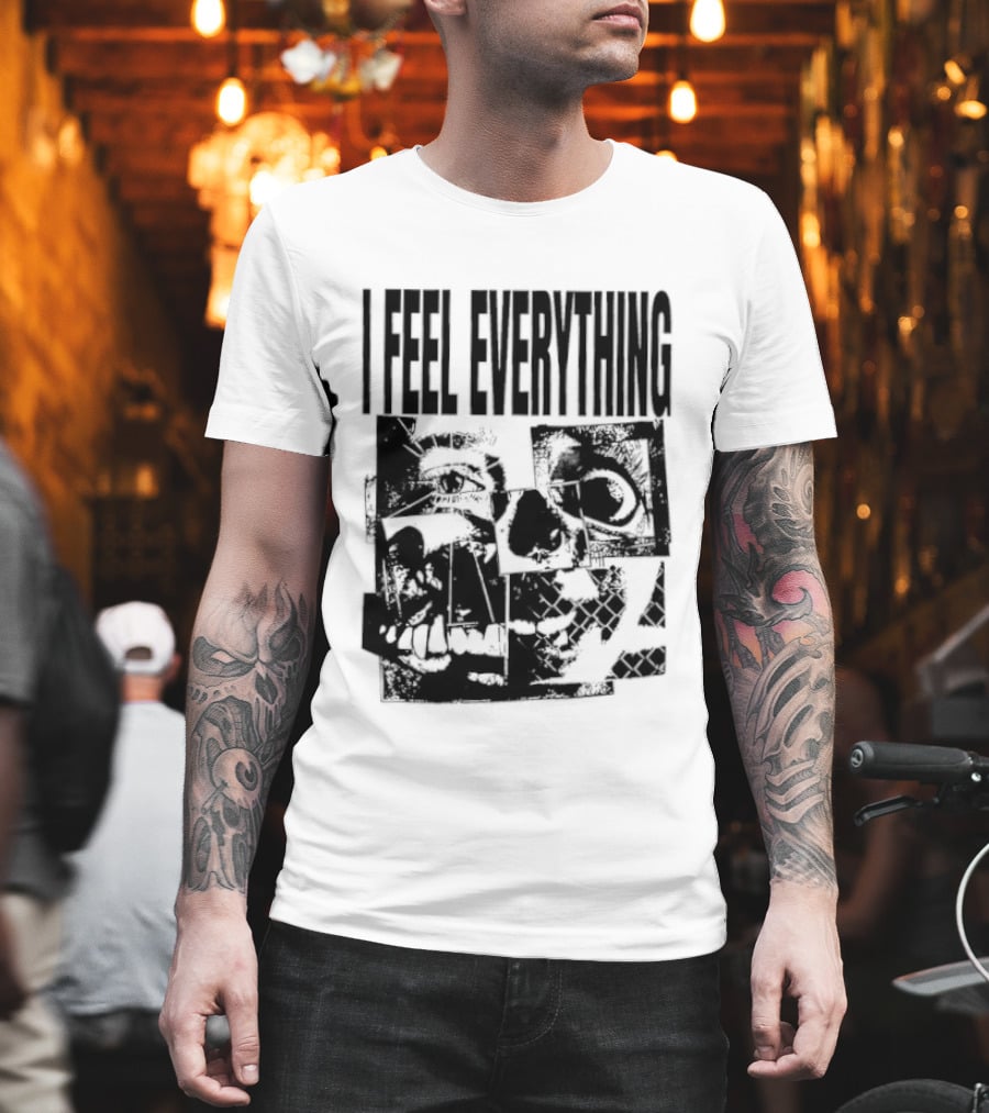 I Feel Everything Horror Skull Face T-Shirt