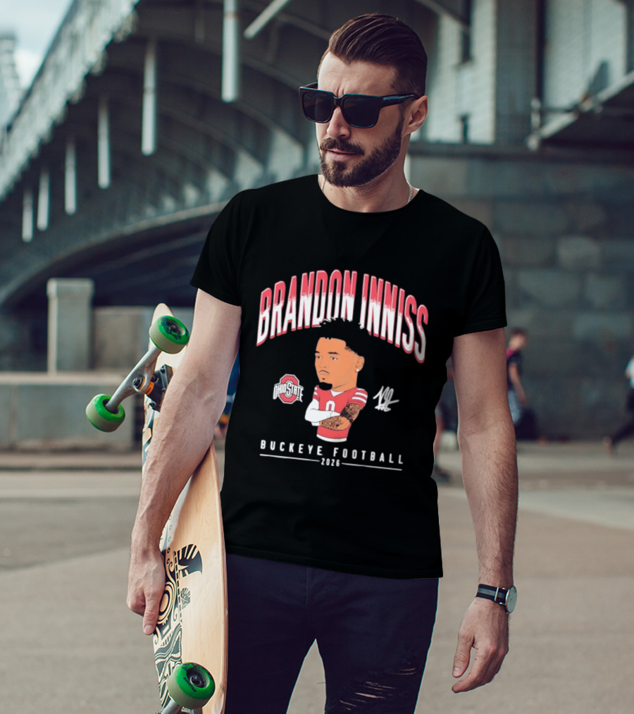 Ohio State Buckeyes Brandon Inniss 2026 Football Caricature T-Shirt