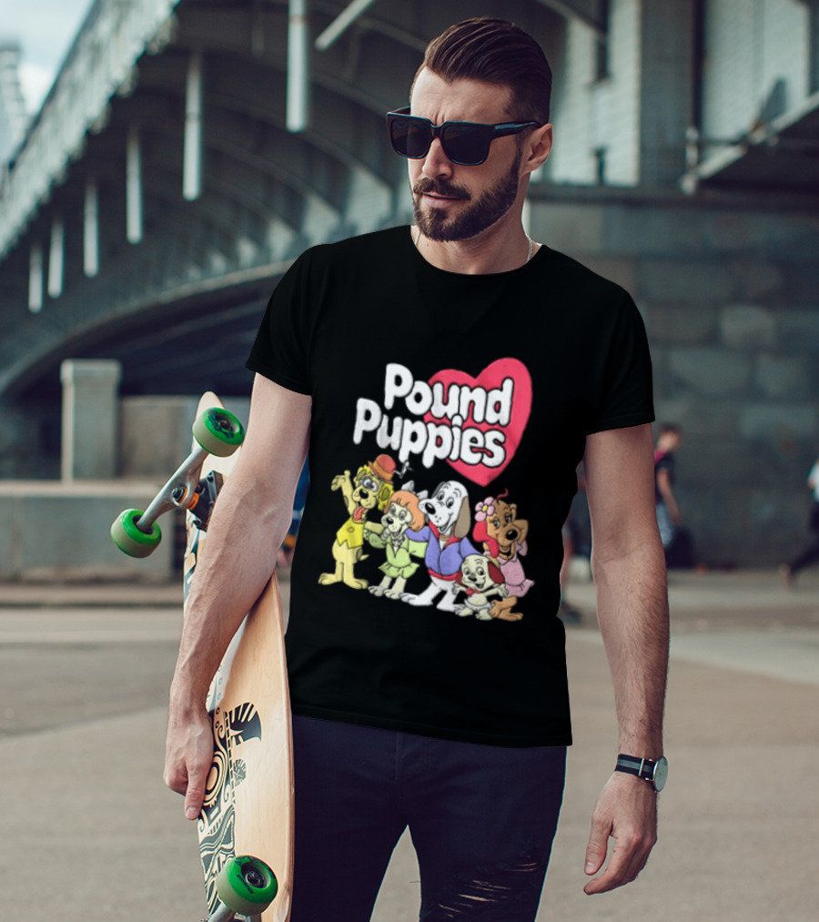 Pound Puppies Heartwarming Cartoon Characters T-Shirt