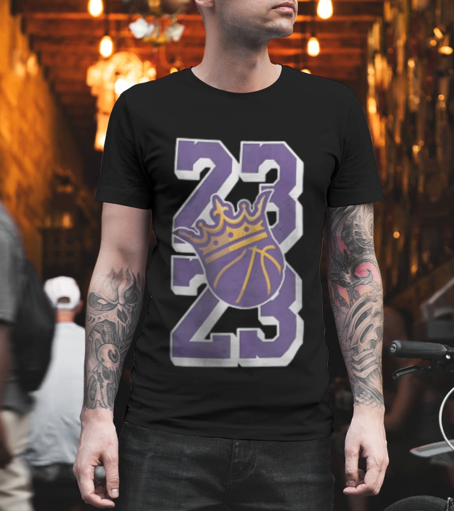Sacramento Kings NBA 23 Crown Purple Basketball T-Shirt