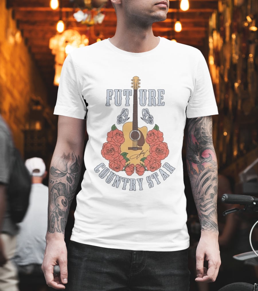 Future Country Star Dolly Parton 2026 Roses Guitar T-Shirt
