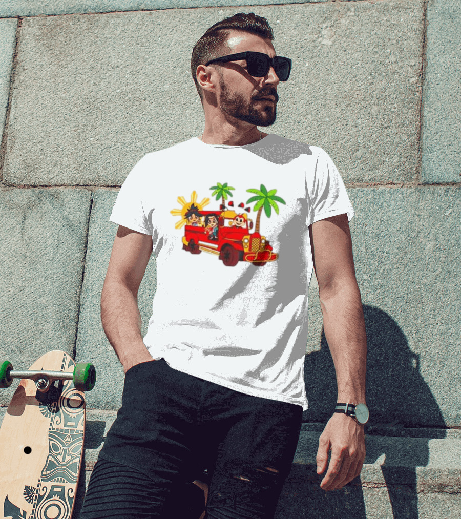 Jollibee Foods Store Jeepney Adventure Jollibee X Forgotten Island Collaboration T-Shirt