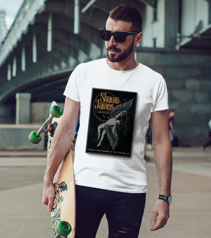 Shawn James San Francisco Concert Special Guest Gravedancer September 18 The Chapel SF T-Shirt