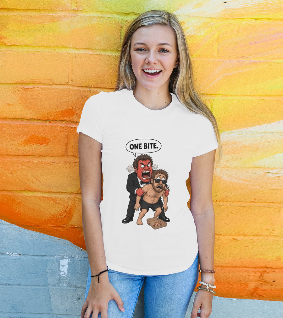 Rico Bo$co One Bite Cartoon Pizza Fan T-Shirt