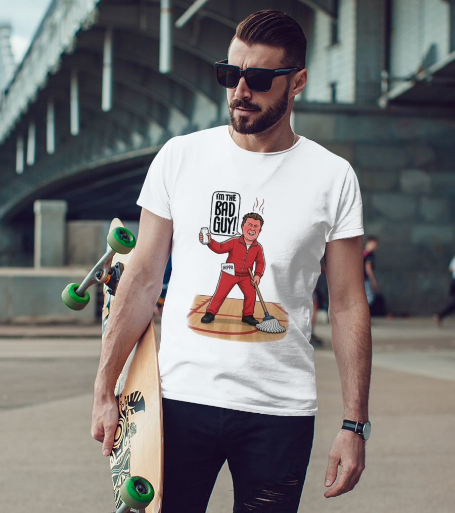 I'm The Bad Guy Rico Bosco Red Tracksuit HIPPA Janitor T-Shirt