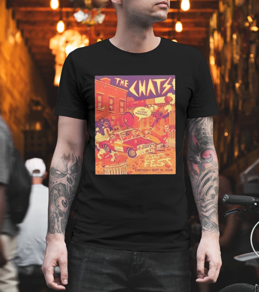 The Chats Riot Fest Chicago September 19 2026 Vintage Comic T-Shirt