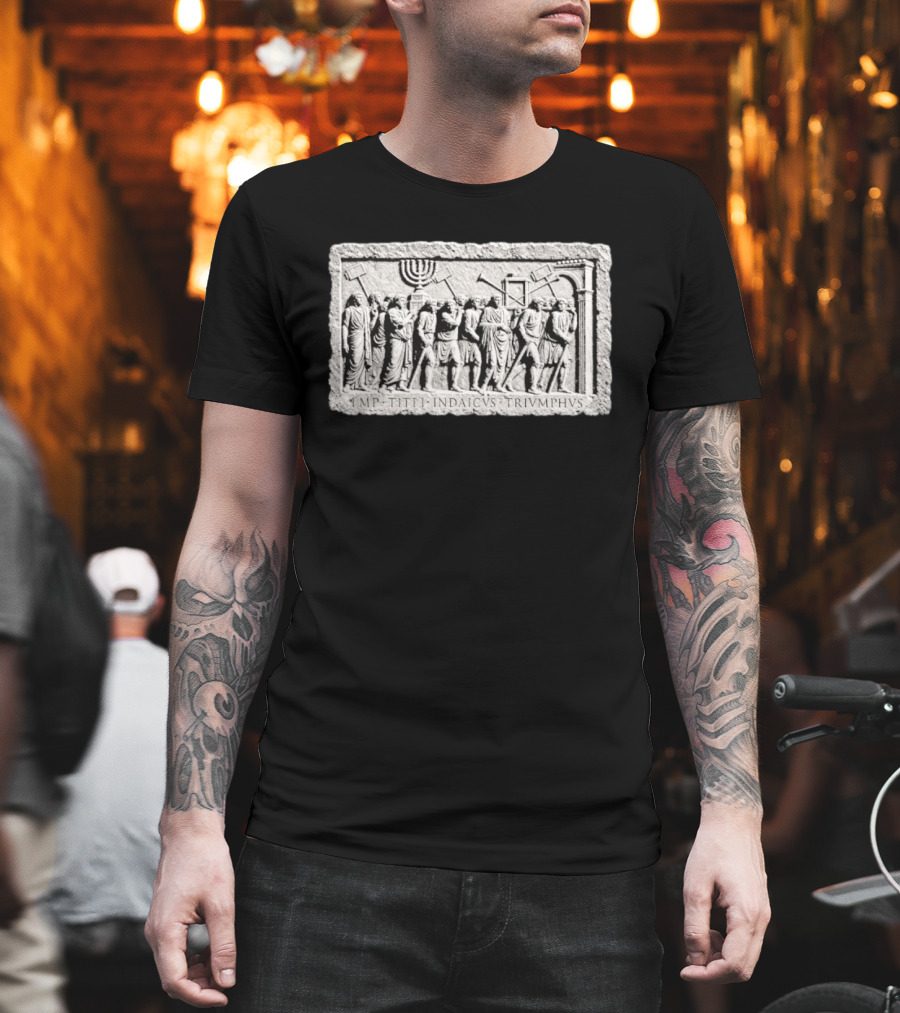 Myron Gaines Arch Of Titus IMP TITI INDAICVS TRIVMPHVS Menorah Roman Relief T-Shirt