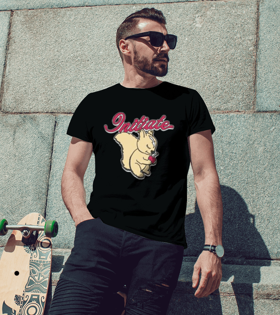 Initiate Squirrel Holding Apple T-Shirt