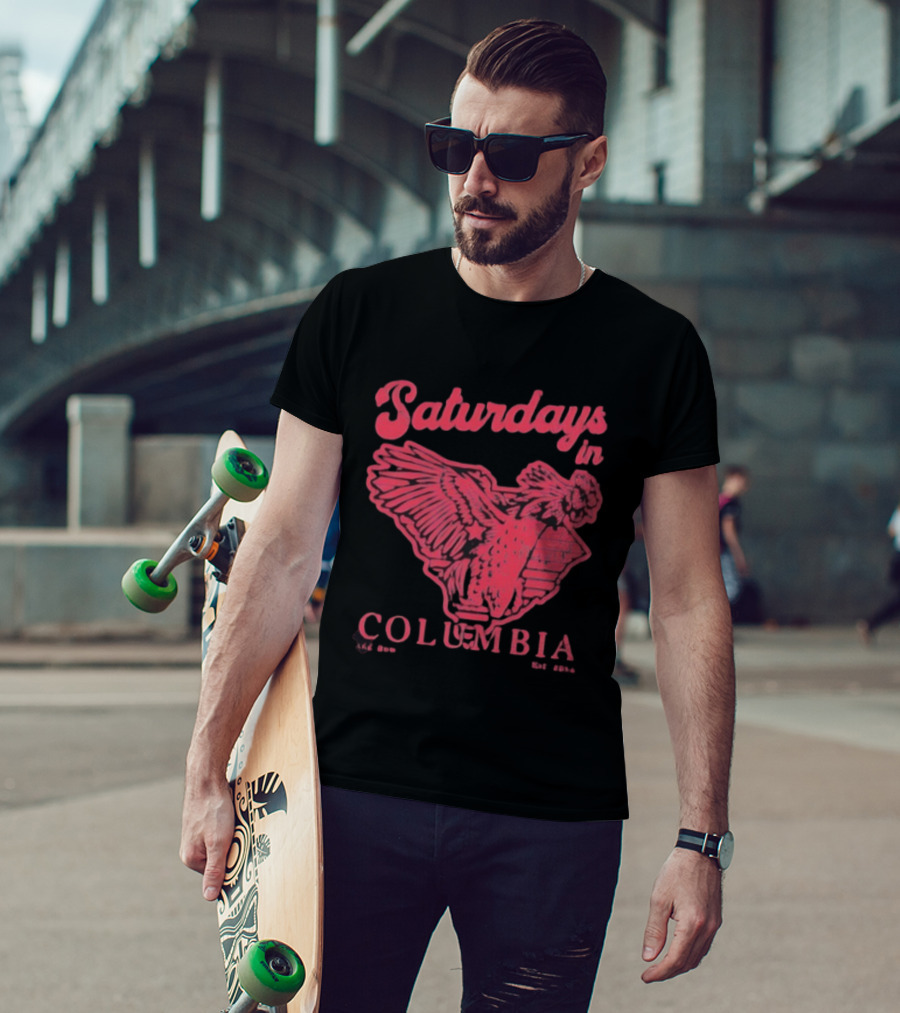 Saturdays In Columbia Old Row Gamecock Rooster Est 2014 T-Shirt