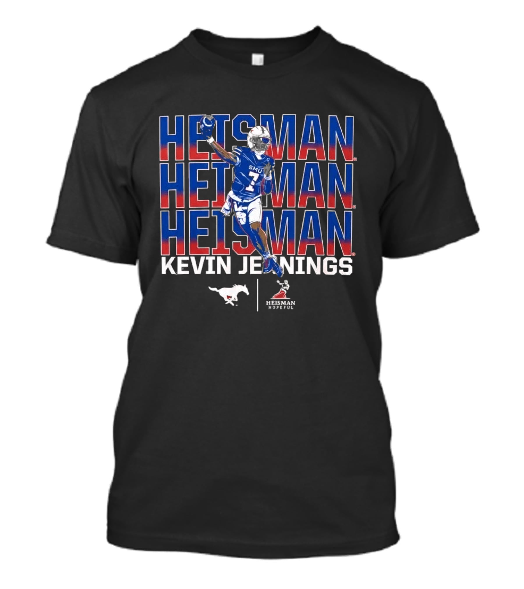 SMU Kevin Jennings Heisman Hopeful Football Pose T-Shirt