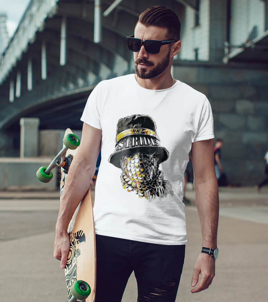 Strides Mmxxv Magpie Bucket Hat Golden Feather Mask T-Shirt