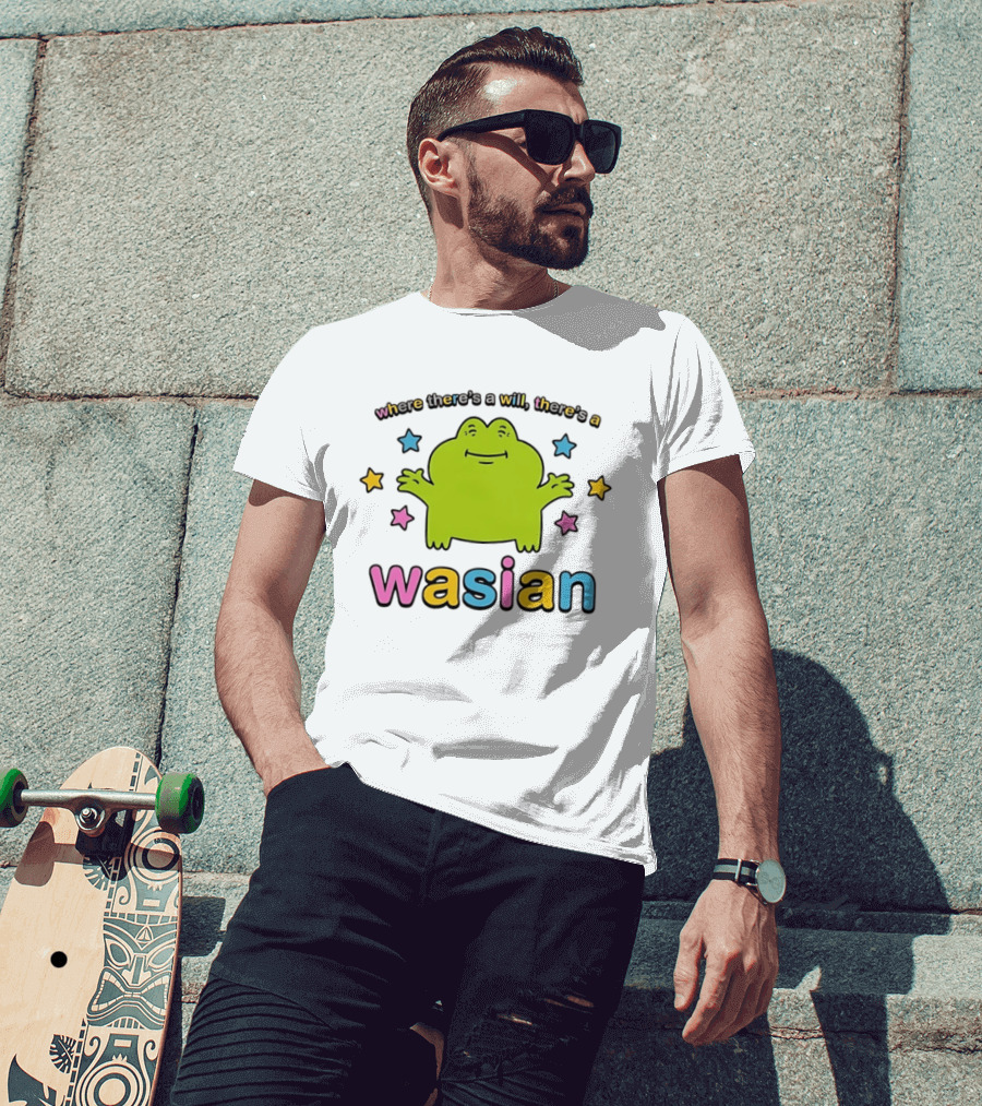 Frog Where There's A Will There's A Wasian Stars T-Shirt