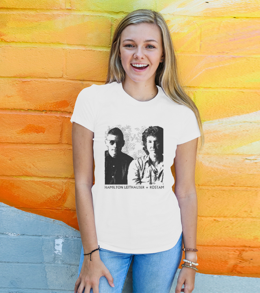 HAMILTON LEITHAUSER ROSTAM Black And White Photo Duo T-Shirt